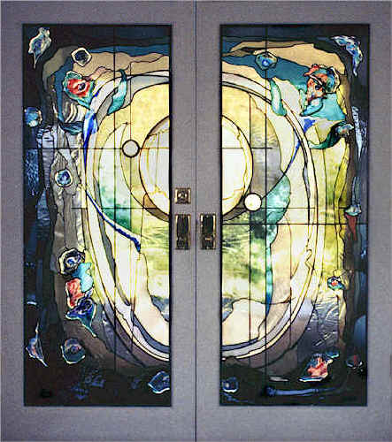 Exterior Stained Glass Door